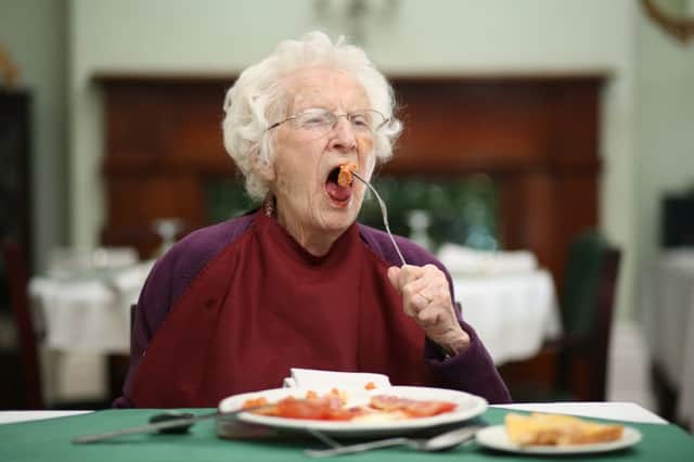 Kathleen Hilton, 105 of Grimsby says the secret to a long life is a full English breakfast. Picture: Ross Parry Agency