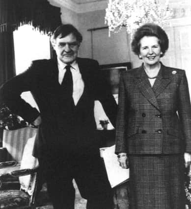 Sir Bernard Ingham and Margaret Thatcher.