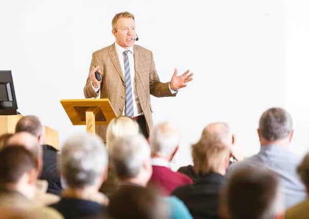 Countryfile's Adam Henson spoke at the Agrii Northern Conference at Bishop Burton College.