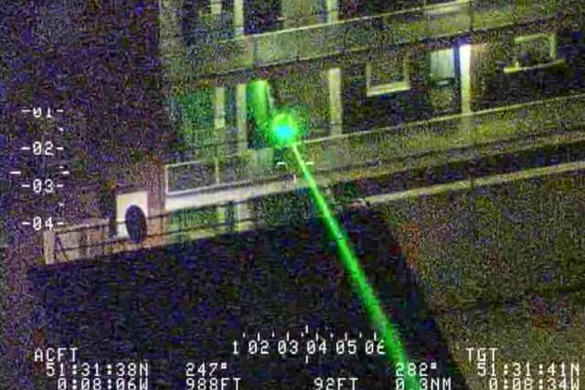 Laser users' locations can be pinpointed and the offenders photographed