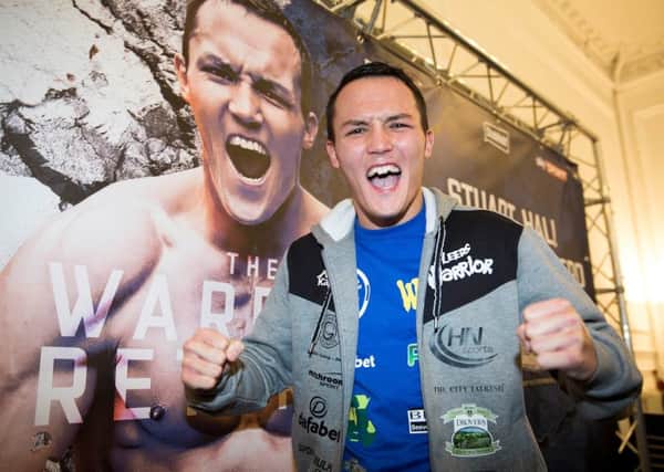 Josh Warrington pictured ahead of his defence of his WBC International Featherweight title against Hisashi Amagasa.