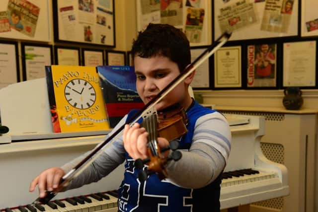 At six years old Sherwyn Sarabi has already achieved grade three on the violin and is also learning the recorder and piano.