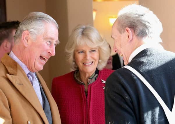 The Prince of Wales and the  Duchess of Cornwall visit the New Inn in The Square as they meet residents and business owners of Stamford Bridge