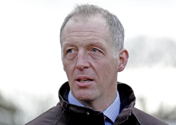 Trainer David Pipe during the William Hill Lanzarote Hurdle Day at Kempton Park Racecourse.