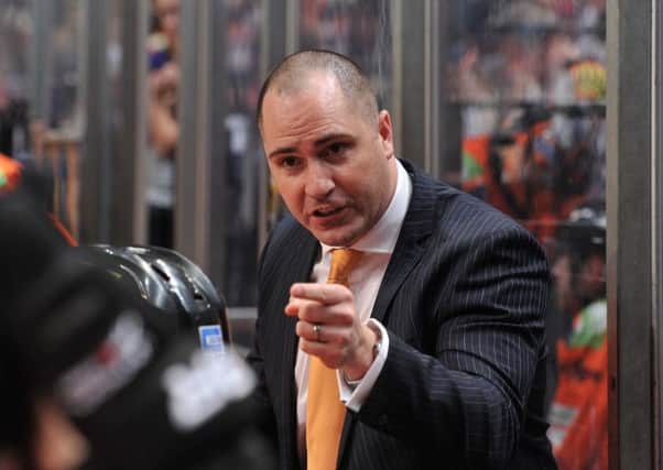 Gerad Adams, during his 15-month stint as Sheffield Steelers' head coach. Picture: Dean Woolley.