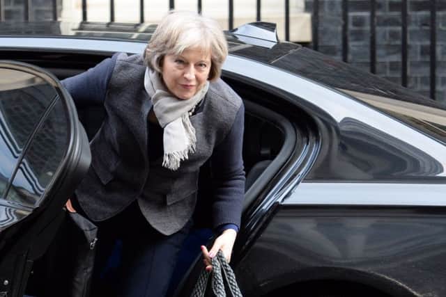 Home Secretary Theresa May declared her support for the EU deal before arriving at today's Cabinet meeting