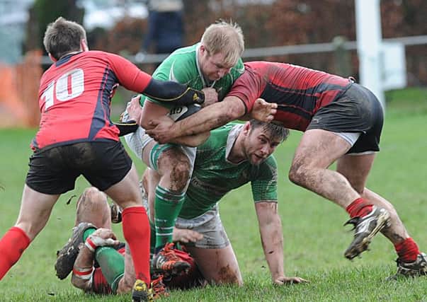 Chris Howick scored two tries for Wharfedale but it proved not enough against Rosslyn Park.  Picture: Scott Merrylees