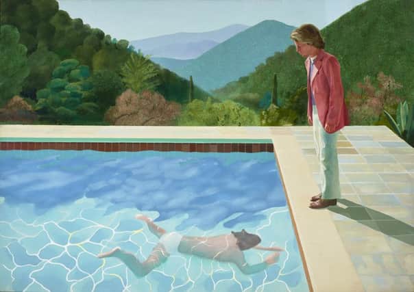 A David Hockney painting titled Portrait of an Artist (Pool with Two Figures), dated 1971. The Tate Britain will put on the "world's most extensive retrospective" of his work to celebrate the British artist's 80th birthday.