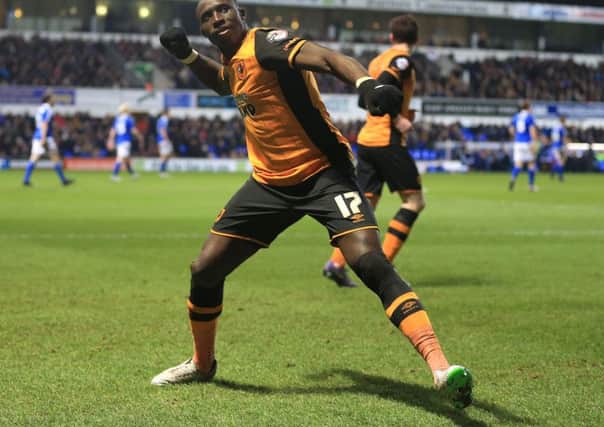 Hull City's Mohamed Diame celebrates scoring his side's winning goal against Ipswich Town. Picture: pa.