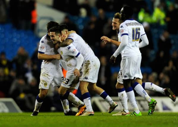 NICE ONE: Lewis Cook celebrates his equaliser against Fulham.  Picture: Bruce Rollinson