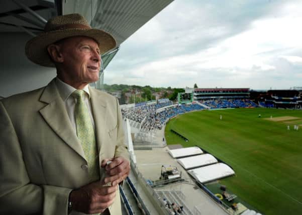 Geoffrey Boycott, pictured surveying Headingley during his time as Yorkshire's President (Picture: Mark Bickerdike).