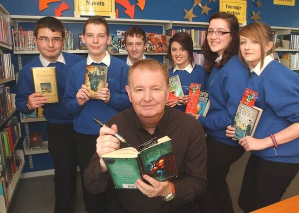 Columnist and author GP Taylor during a school visit.