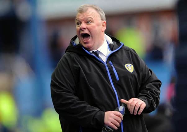 Leeds United's head coach Steve Evans.