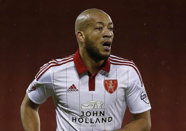 STEPPING IN: Alex Baptiste came on as a second-half substitute after joining the Blades on loan from Middlesbrough. Picture: Sport Image