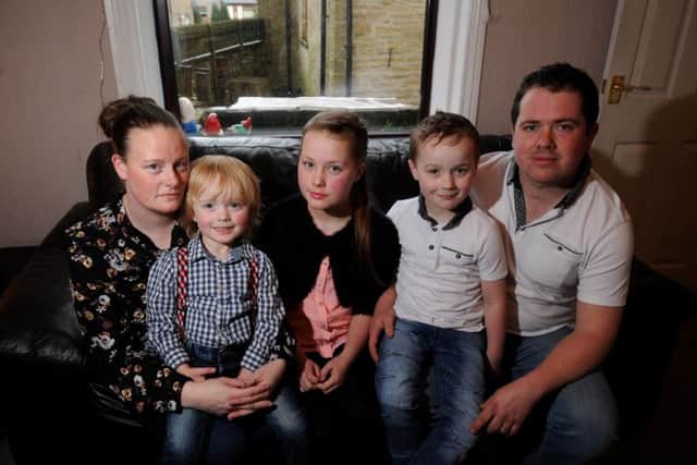 Jodie and Jason Ward pictured with their three children who suffer Type 1 diabetes  from the left Toby, Ebony and Ben.
