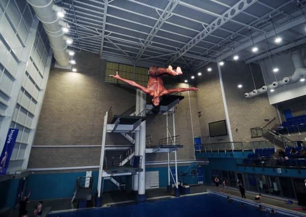Jamaican diver Yona Knight-Wisdom in training at the John Charles Aquatics Centre in his home city of Leeds.