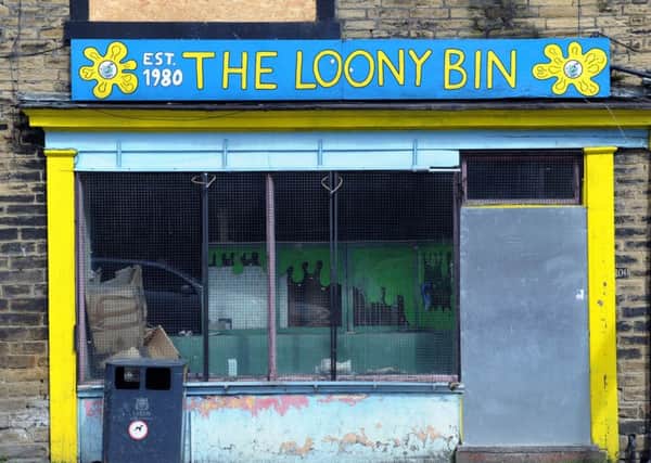 The former Loony Bin joke shop on Town Street, Armley.
