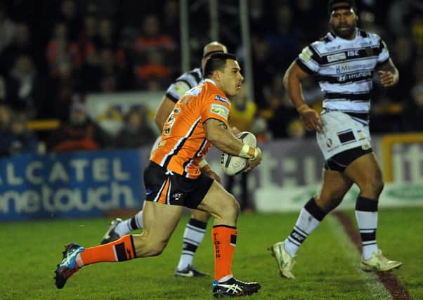 Justin Carney, pictured in action for Castleford last year against Hull FC.