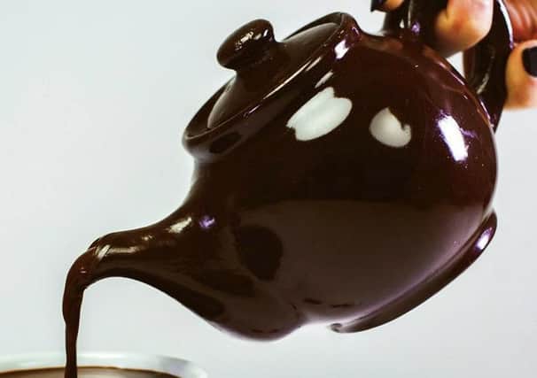 The world's first useful chocolate teapot strong enough to hold hot drinks.
