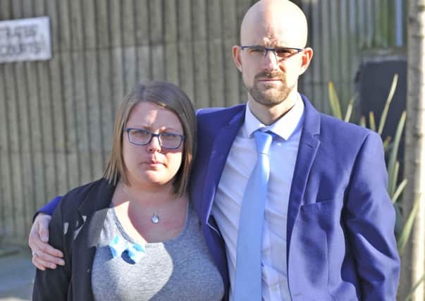 Sarah Ellis and Adam Asquith  at Bradford Coroner's Court. Picture: Ross Parry Agency