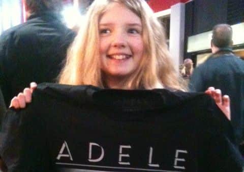 York music fan Kate Judson was invited on stage with Adele in Manchester on Monday. Picture: Sue Judson