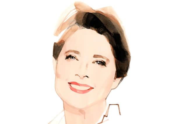 Drawing of Isabella Rossellini by Marc-Antoine Coulon for Lancome.