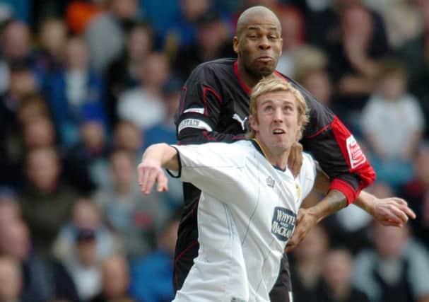 Leeds' Rob Hulse scored in a 2-2 draw with Norwich back in March 2006. Picture: Steve Riding.
