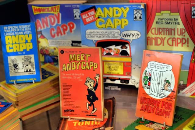 Some of the Andy Capp books which will be auctioned at Tennants, Leyburn.