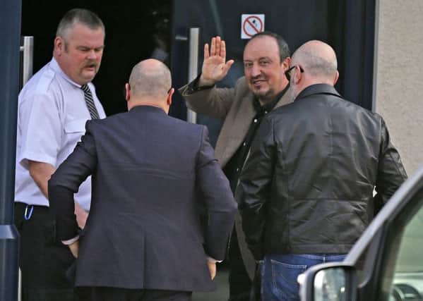 HELLO: New Newcastle United manager Rafael Benitez at Darsley Park, Newcastle on Friday afternoon. Picture: Owen Humphreys/PA.