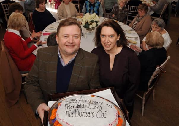 Michael and Sasha Ibbotson, the owners of the Durham Ox, pictured at the lunch.
Picture by Simon Hulme