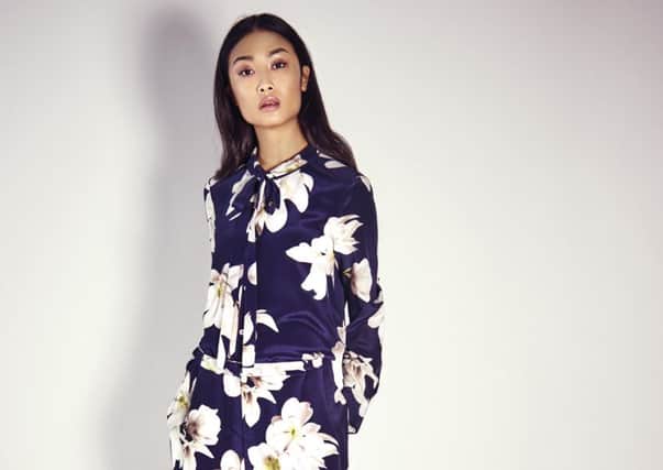 Floral blouse and matching trousers, coming soon to Debenhams.