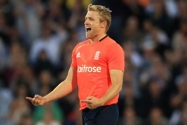 England and Yorkshire's David Willey