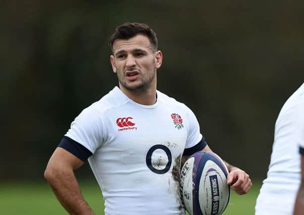 England's Danny Care pictured during a training session at Pennyhill Park, Bagshot.