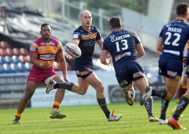 Terry Campese during his all-too-brief return for Hull KR in the defeat to Huddersfield Giants. Picture: Simon Hulme.