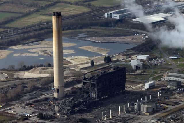 Didcot Power Station in Oxfordshire following the collapse of decommissioned A plant on February 23.