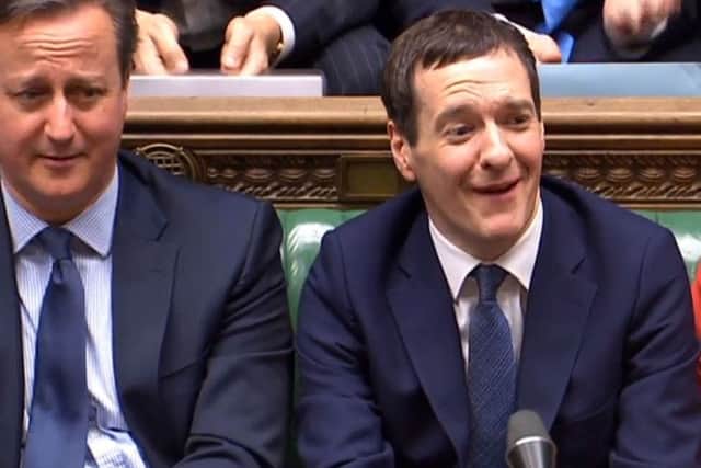David Cameron and George Osborne in the Commons after the Budget speech