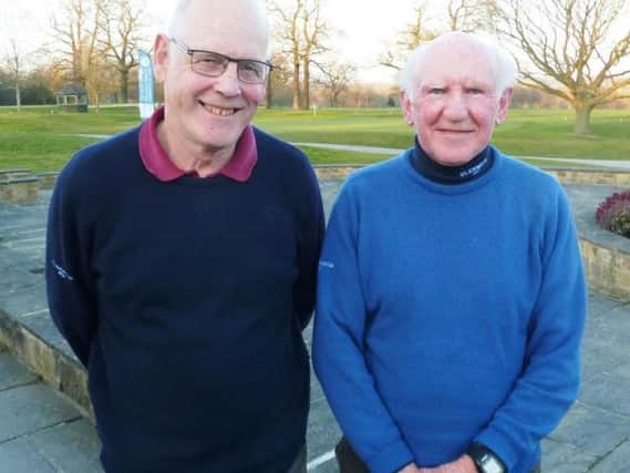 Bedale's John Webster and Les Kitching, winners of the Harrogate Union alliance at Rudding Park.
