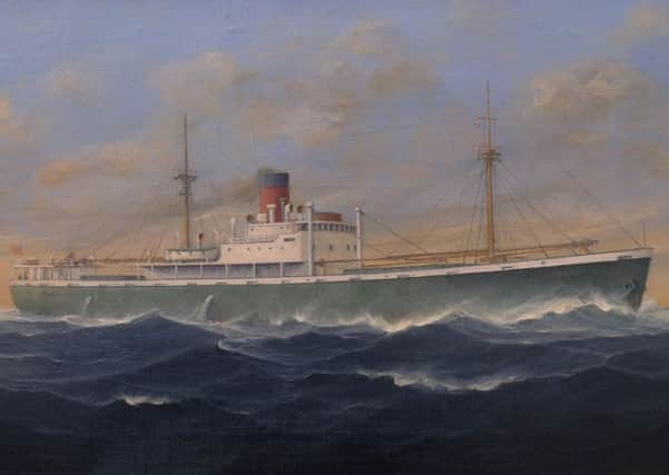 Picture of the Wilson Line vessel "SS Teano" by Finnish maritime artist T.H Norling. A major collection of steam ship paintings is being acquired by Hull Council.