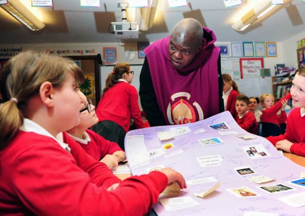 The Archbishop of York at Tickton School.