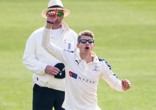 Spinner Karl Carver impressed with the ball for Yorkshire in Dubai on Friday.