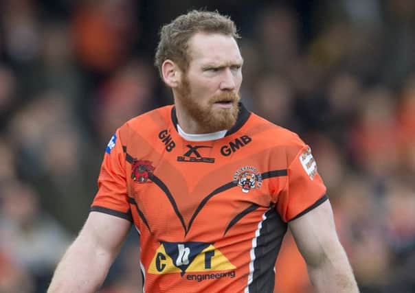 JOEL MONAGHAN: Scored his first try for Castleford Tigers against former club Warrington Wolves last night.