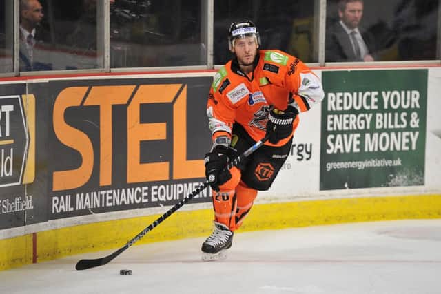 Sheffield Steelers' Jonathan Phillips, in action during the 4-3 win against Nottingham