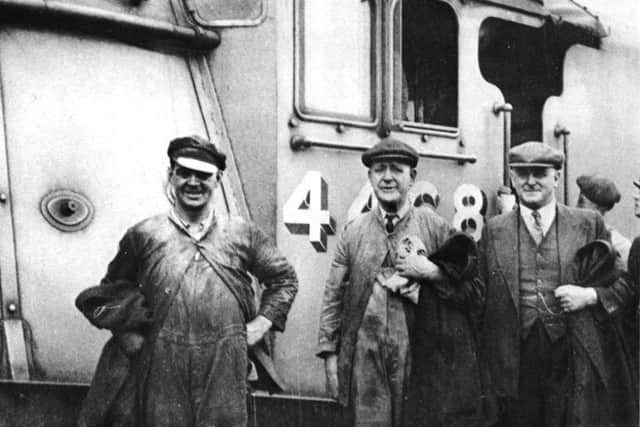 Sir Nigel Gresley locomotives Peter Tuffrey

Bray Duddington and Jenkins after 1938 Mallard record  breaking trip