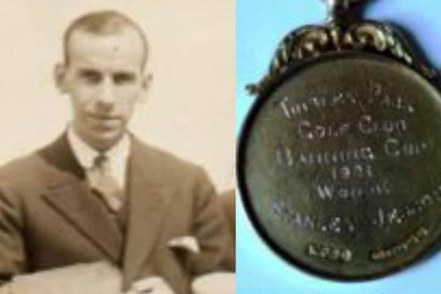 Stanley Jessop, first winner of the Banning Cup, and his medal.