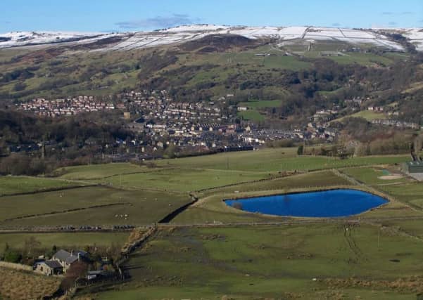 Looking down on Todmorden from the Pennine Bridleway.