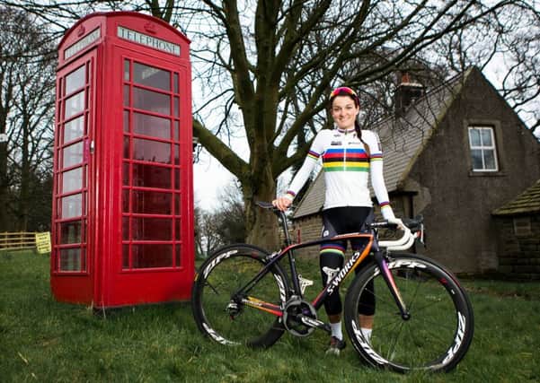 SADDLE UP: Lizzie Armitstead, pictured in her home town of Otley. She will contest the Tour de Yorkshire this year. Picture: Alex Whitehead/SWpix.com