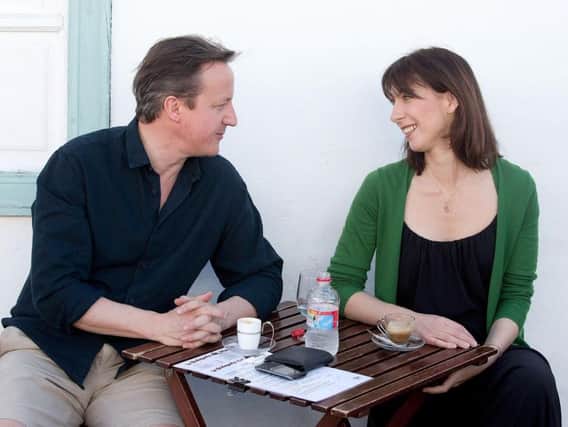 David Cameron and his wife Samantha pictured on holiday in Lanzarote in 2014.