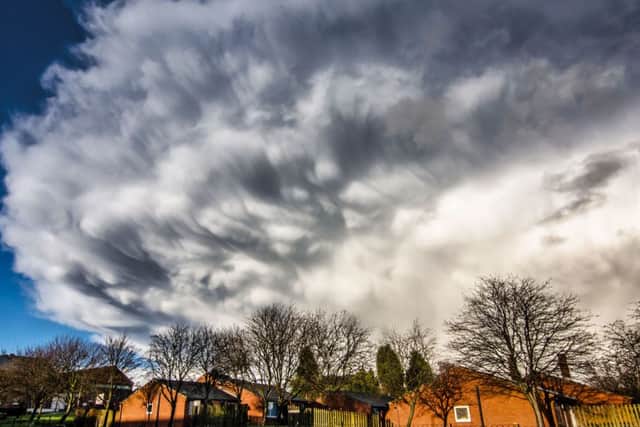 Mammatus clouds over the village of Normanton, West Yorkshire. Picture: Michiko Smith/Ross Parry Agency