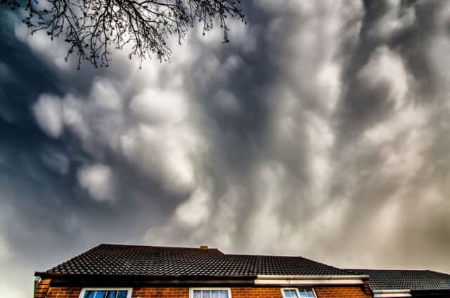 Mammatus clouds over the village of Normanton, West Yorkshire. Picture: Michiko Smith/Ross Parry Agency