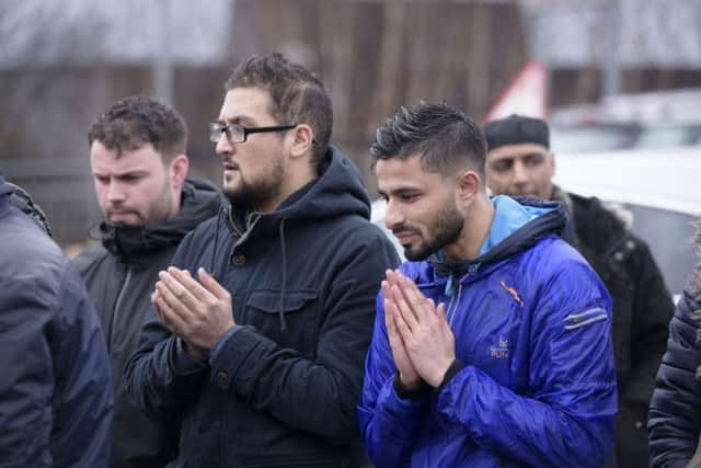 A vigil has been held in Glasgow for the well-respected Muslim shopkeeper who was killed in what police are treating as a "religiously prejudiced" attack.